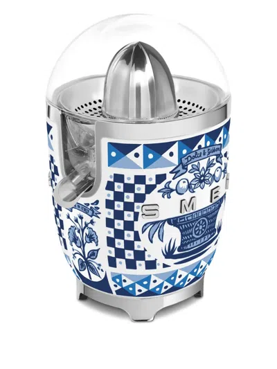 Dolce & Gabbana Casa X Smeg Blu Mediterraneo Citrus Juicer (28.1cm X 16.6cm) In Blue