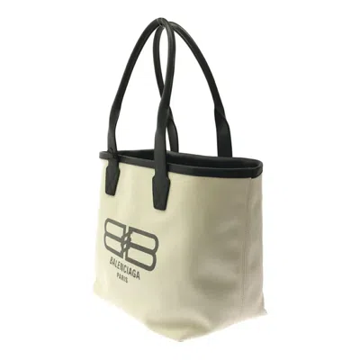 Pre-owned Balenciaga White Canvas Tote Bag ()