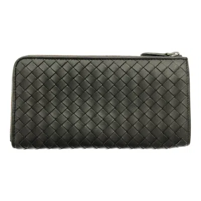 Pre-owned Bottega Veneta Intrecciato Brown Intrecciato Long Wallet (bi-fold) ()