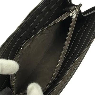 Pre-owned Bottega Veneta Intrecciato Brown Intrecciato Long Wallet (bi-fold) ()
