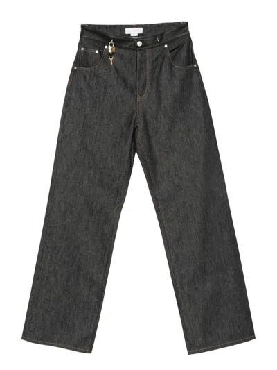 Stella Mccartney Jeans With Key Details Finished In Leather