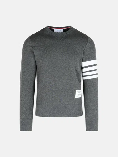 Thom Browne '4 Bar' Dark Grey Cotton Sweatshirt