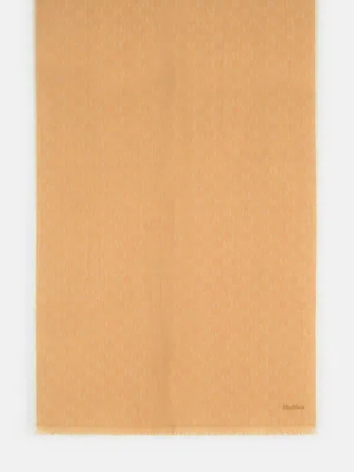 Max Mara 'magico' Camel Virgin Wool Scarf