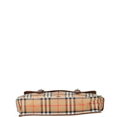 Pre-owned Burberry Brown Multi-color Canvas Shoulder Bag ()