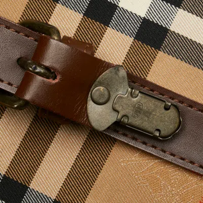 Pre-owned Burberry Brown Multi-color Canvas Shoulder Bag ()