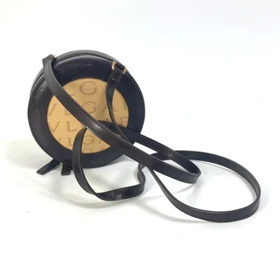 Pre-owned Bvlgari Beige Brown Canvas Leather Pochette Shoulder Bag ()