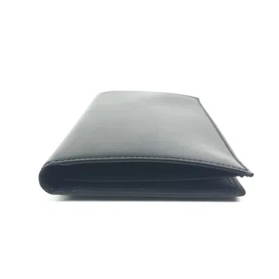 Pre-owned Cartier Black Leather Long Wallet (bi-fold) ()