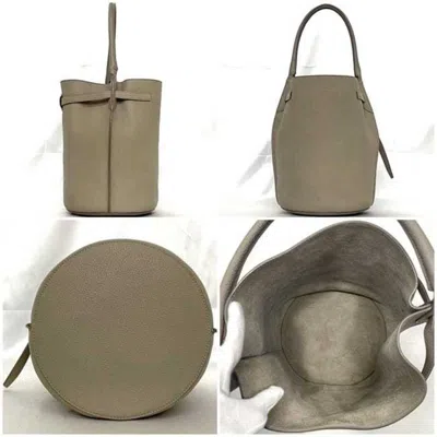 Pre-owned Celine Beige Leather Handbag Pouch Tote Bag ()