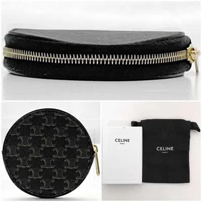 Pre-owned Celine Black Pvc Leather Coin Purse/coin Case ()