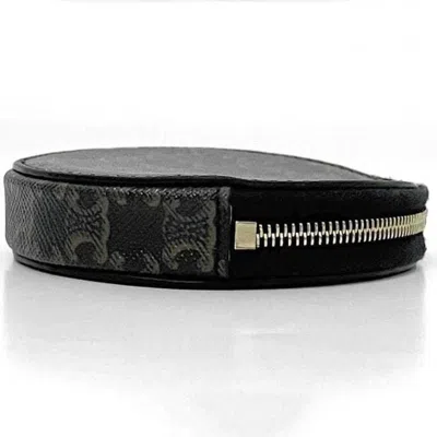 Pre-owned Celine Black Pvc Leather Coin Purse/coin Case ()