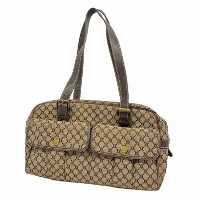 Pre-owned Celine Brown Nylon Canvas Shoulder Bag ()