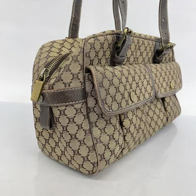 Pre-owned Celine Brown Nylon Canvas Shoulder Bag ()