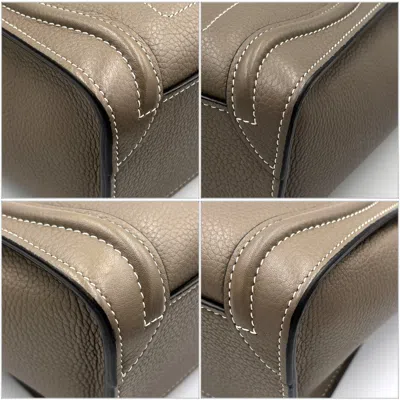 Pre-owned Celine Grayish Leather Handbag Shoulder Bag ()