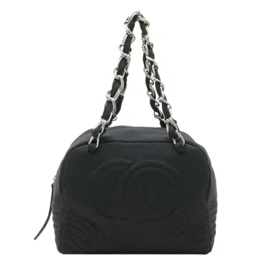 Pre-owned Chanel Black Cotton Shoulder Bag ()