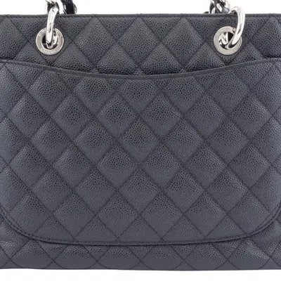 Pre-owned Chanel Black Grained Calfskin Tote Bag ()