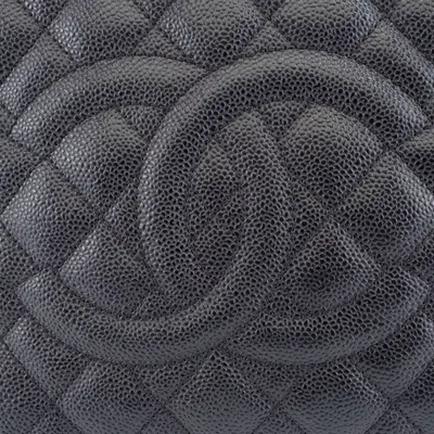 Pre-owned Chanel Black Grained Calfskin Tote Bag ()