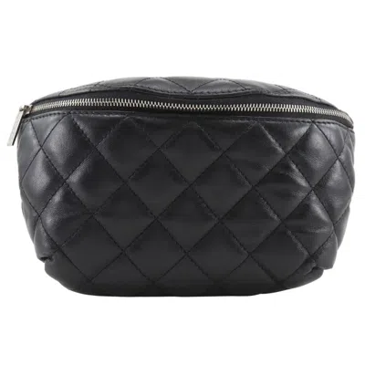 Pre-owned Chanel Black Leather Fanny Pack Sling Bag ()