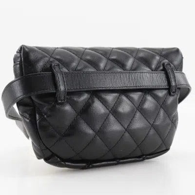 Pre-owned Chanel Black Leather Fanny Pack Sling Bag ()