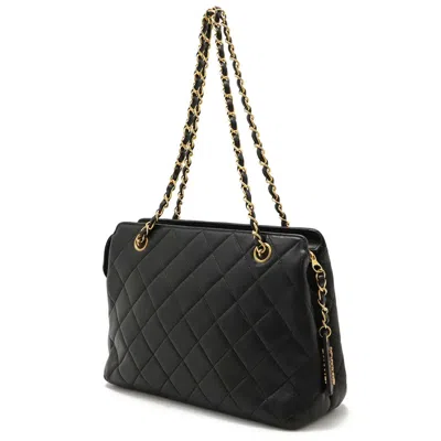 Pre-owned Chanel Black Leather Shoulder Bag Tote Bag ()