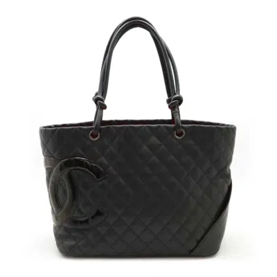 Pre-owned Chanel Black Pink Leather Shoulder Bag Tote Bag ()