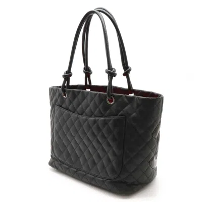 Pre-owned Chanel Black Pink Leather Shoulder Bag Tote Bag ()