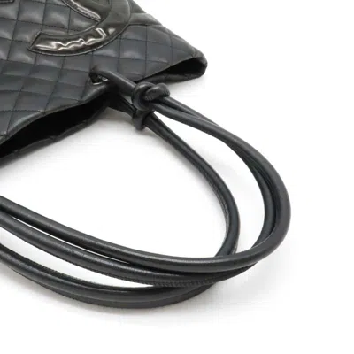 Pre-owned Chanel Black Pink Leather Shoulder Bag Tote Bag ()