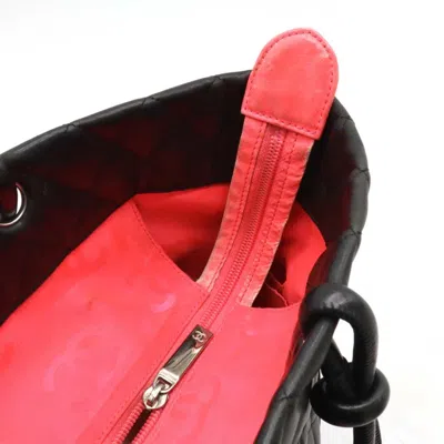 Pre-owned Chanel Black Pink Leather Shoulder Bag Tote Bag ()