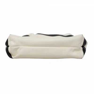 Pre-owned Chanel Black White Leather Tote Bag ()