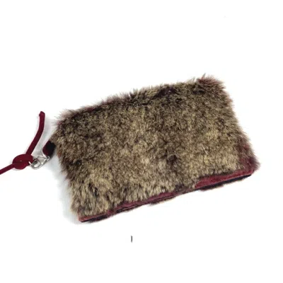 Pre-owned Chanel Brown Red Color Fur Shoulder Bag Tote Bag ()