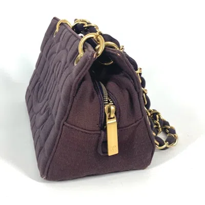 Pre-owned Chanel Purple Jersey Shoulder Bag ()