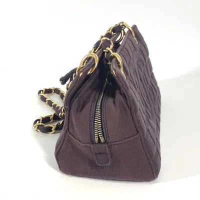 Pre-owned Chanel Purple Jersey Shoulder Bag ()