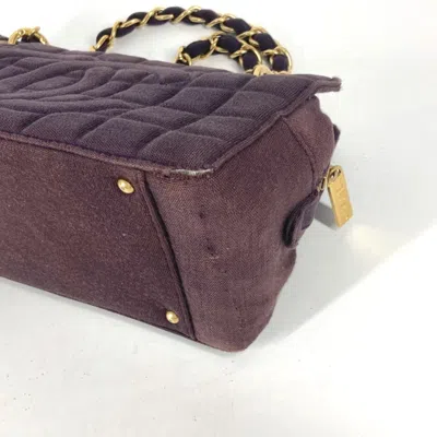 Pre-owned Chanel Purple Jersey Shoulder Bag ()