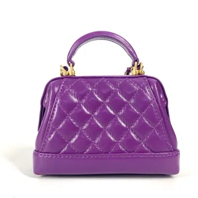 Pre-owned Chanel Purple Leather Shoulder Bag ()