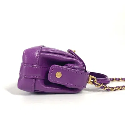 Pre-owned Chanel Purple Leather Shoulder Bag ()