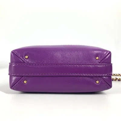 Pre-owned Chanel Purple Leather Shoulder Bag ()