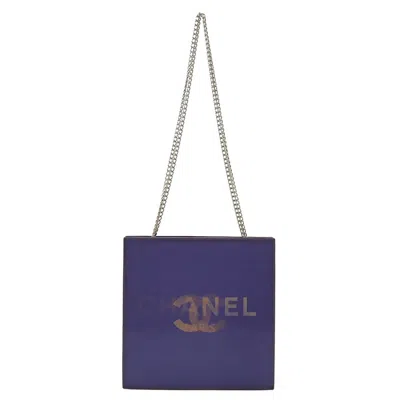Pre-owned Chanel Purple Vinyl Shoulder Bag Tote Bag ()