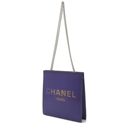 Pre-owned Chanel Purple Vinyl Shoulder Bag Tote Bag ()