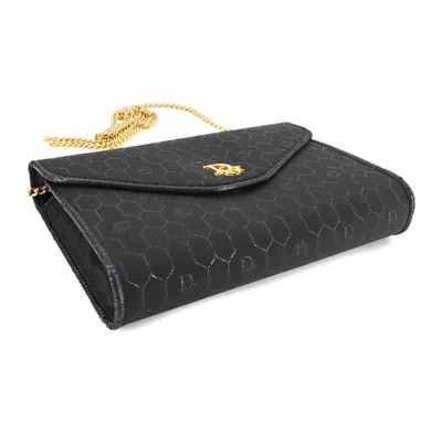 Pre-owned Dior Christian  Black Canvas Leather Clutch Bag Shoulder Bag ()