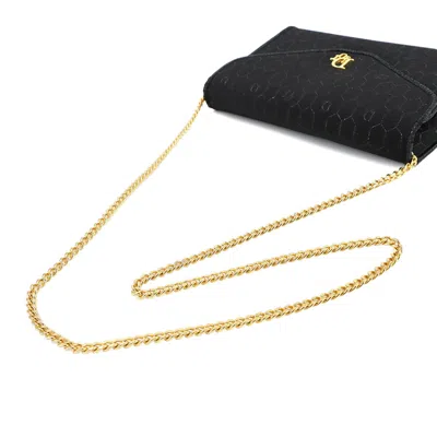 Pre-owned Dior Christian  Black Canvas Leather Clutch Bag Shoulder Bag ()
