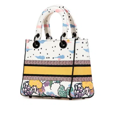 Pre-owned Dior Christian  Multi-color White Canvas Handbag Shoulder Bag ()