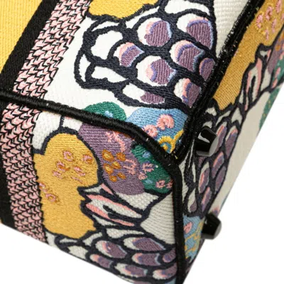 Pre-owned Dior Christian  Multi-color White Canvas Handbag Shoulder Bag ()