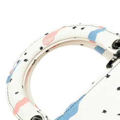 Pre-owned Dior Christian  Multi-color White Canvas Handbag Shoulder Bag ()