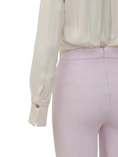 Elisabetta Franchi Georgette And Crepe Jumpsuit With Piping
