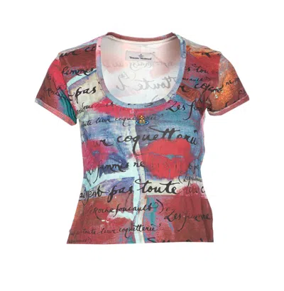 Vivienne Westwood Graphic Print Micro Lollo T-shirt In Multi
