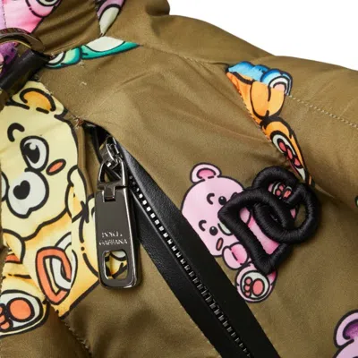 Pre-owned Dolce & Gabbana Khaki Multi-color Nylon Shoulder Bag ()