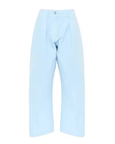Jw Anderson Twisted Seam Trousers In Blue