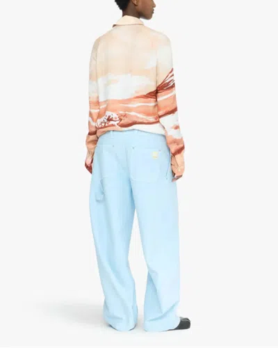 Jw Anderson Twisted Seam Trousers In Blue