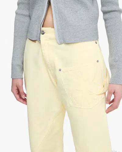 Jw Anderson J. W. Anderson Workwear' Cotton Pants With Yellow Twisted Leg