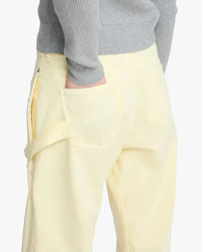 Jw Anderson J. W. Anderson Workwear' Cotton Pants With Yellow Twisted Leg