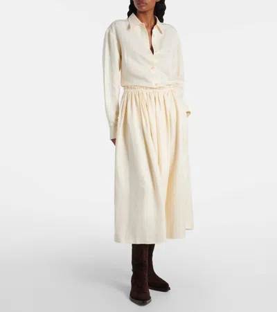 Gabriela Hearst Chiara Linen Midi Skirt